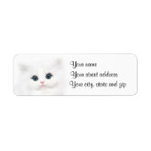 Witte perzische poten etiket (Voorkant)