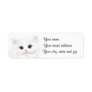 Witte perzische poten etiket