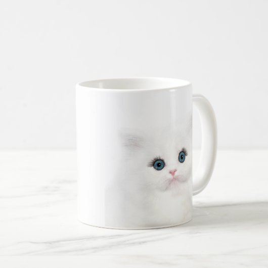 Witte perzische poten koffiemok (Voorkant rechts)