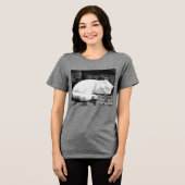 Witte Perzische Slaapkat Tri-Blend Shirt (Voorkant volledig)