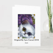 WITTE PERZISCHE SPROOKJESKAT ODD EYE PAS KAART AAN (Achterkant)