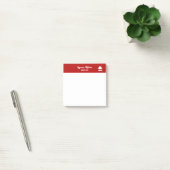 Witte pet en snor-silhouet rood post-it® notes (Kantoor)