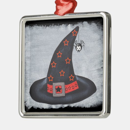 Witte Pet Stars Cute Spider Metalen Ornament (Links)