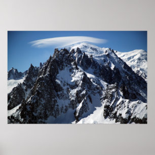 Witte Pet: Top van Mont Blanc Poster