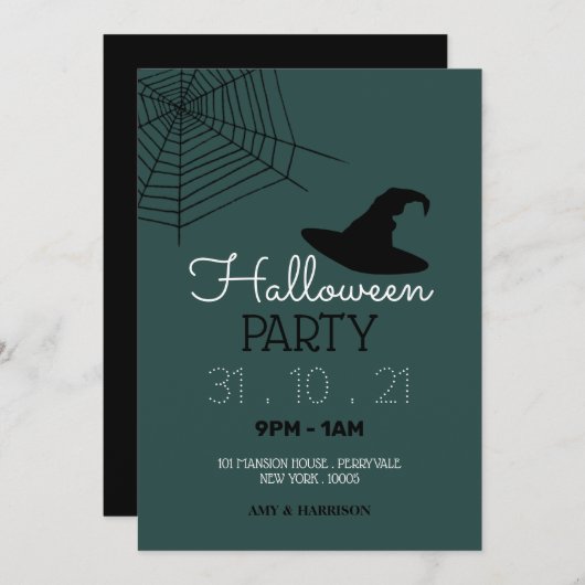 Witte Pet & Web, Halloween Party (Voorkant / Achterkant)