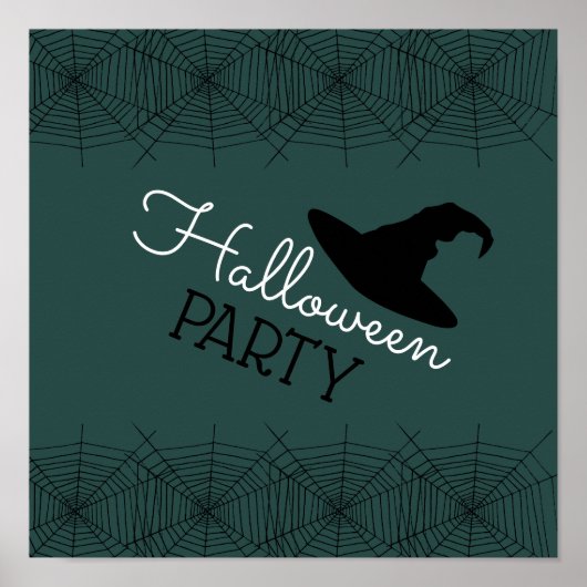Witte Pet & Web, Halloween Party Poster (Voorkant)