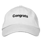 Witte petten aangepaste gefeliciteerd tekst naam z (Voorkant)