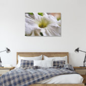 Witte Petunia Bloem Fotografische Kunst Canvas Afdruk (Insitu (Slaapkamer))