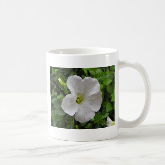 witte petunia bloem koffiemok (Rechts)