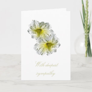 Witte Petunia Sympathie Kaart
