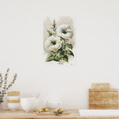 Witte Petunia's Bloem Kunstprint Poster (Keuken)