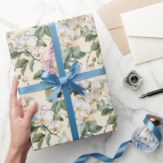 Witte Phalaenopsis Orchidee Cadeaupapier (Geschenken)