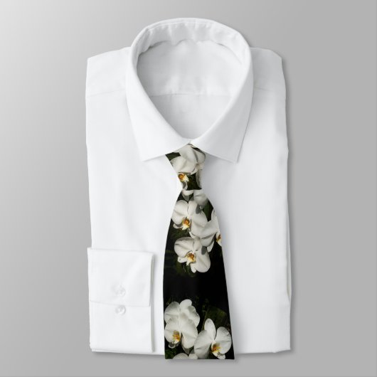 Witte phalaenopsis orchideeën stropdas (Gebonden)