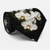Witte phalaenopsis orchideeën stropdas (Opgerold)