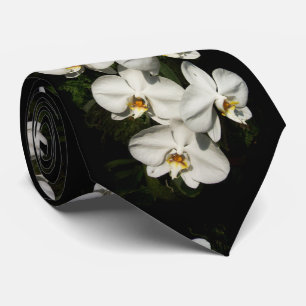 Witte phalaenopsis orchideeën stropdas