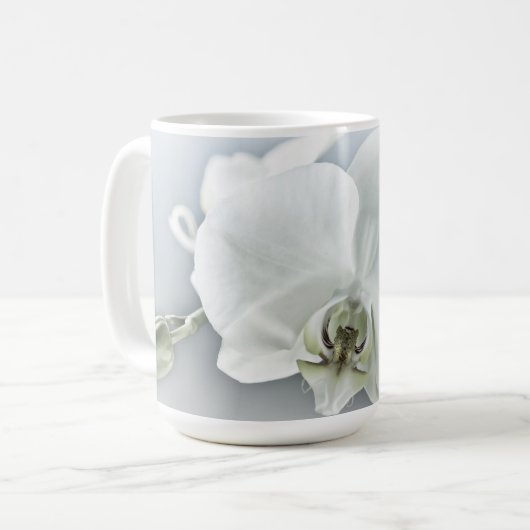 Witte Phaleonopsis Orchidee Koffiemok (Voorkant links)