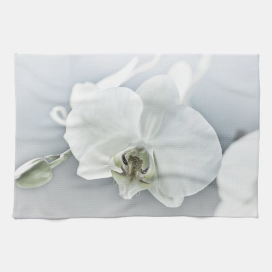 Witte Phaleonopsis Orchidee Theedoek (Horizontaal)
