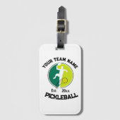 Witte Pickleball Club Team Speler Pickler Custom Bagagelabel (Voorkant (verticaal))