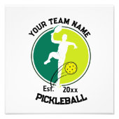 Witte Pickleball Club Team Speler Pickler Custom Foto Afdruk (Voorkant)