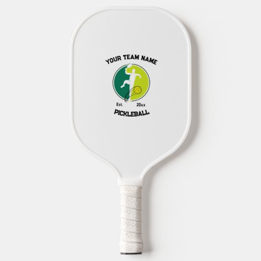 Witte Pickleball Club Team Speler Pickler Custom Paddle (Voorkant)