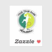 Witte Pickleball Club Team Speler Pickler Custom Sticker (Vel)