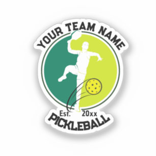 Witte Pickleball Club Team Speler Pickler Custom Sticker