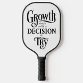Witte Pickleball Paddle - Groei begint (Voorkant)