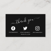 Witte pictogrammen voor sociale media QR-code beda Informatiekaartje (Voorkant)