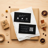 Witte pictogrammen voor sociale media QR-code beda Informatiekaartje