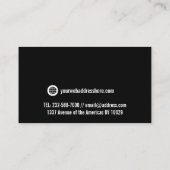 Witte pictogrammen voor sociale media QR of logo o Visitekaartje (Achterkant)