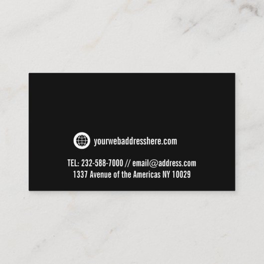 Witte pictogrammen voor sociale media QR of logo o Visitekaartje (Achterkant)