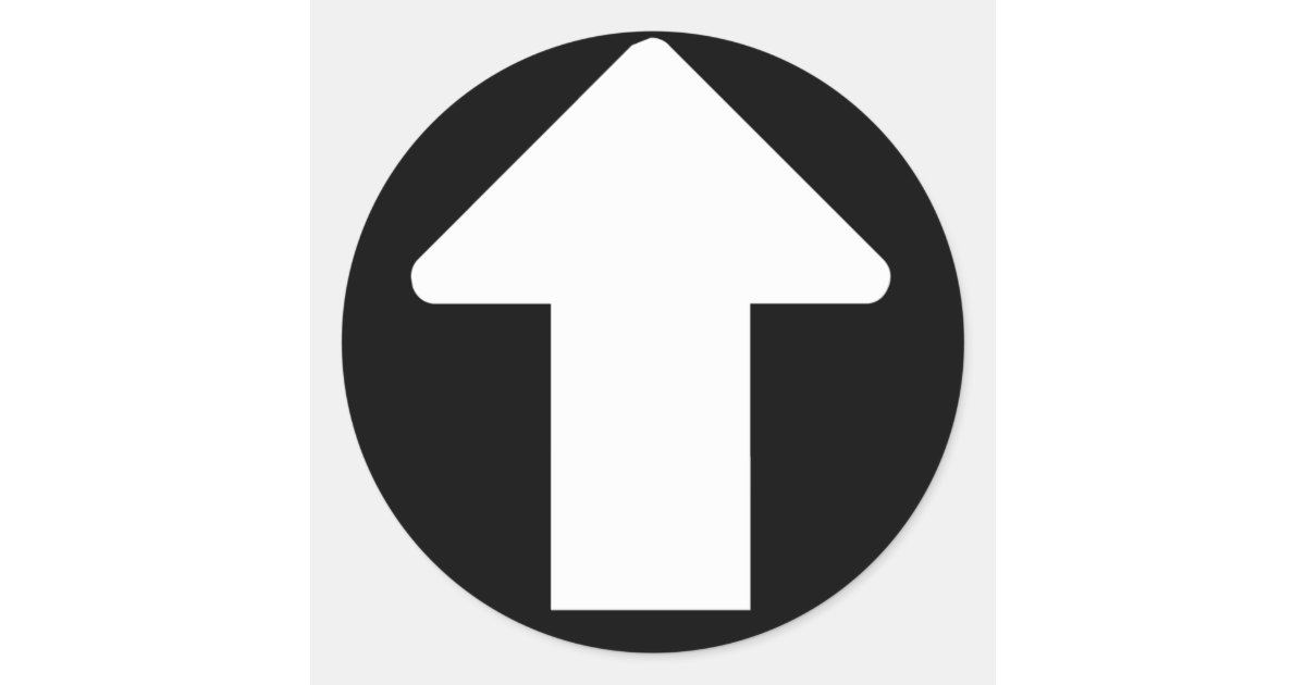 Pijl Sticker Rond Witte Pijl Ronde Sticker | Zazzle.nl