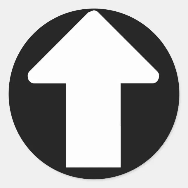 Pijl Sticker Rond Witte Pijl Ronde Sticker | Zazzle.nl