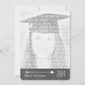 Witte pijlen Chalkboard geïnspireerd fotoAfstudere Kaart (Achterkant)