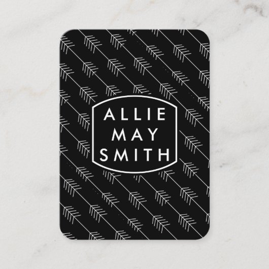 Witte pijlen visitekaartje (Voorkant)