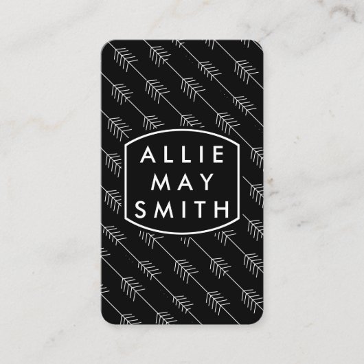 Witte pijlen visitekaartje (Voorkant)