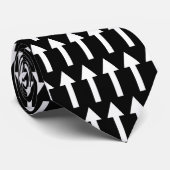 Witte pijlen - zwart stropdas (Opgerold)