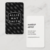 Witte pijlen / zwart visitekaartje (Voorkant / Achterkant)