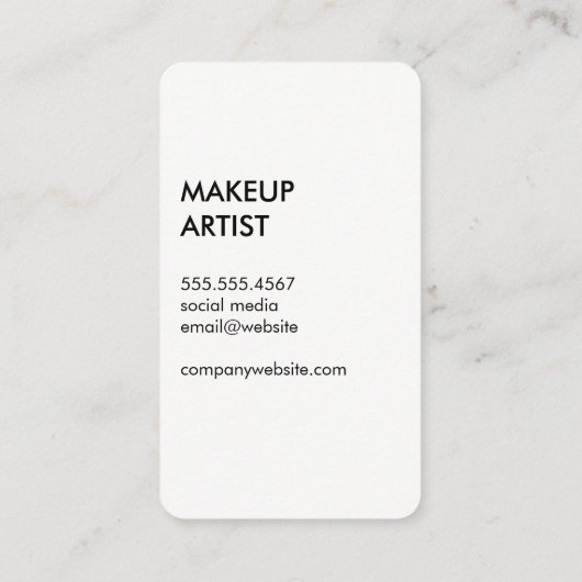 Witte pijlen / zwart visitekaartje (Achterkant)