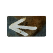 Witte pijllabels etiket (Voorkant)