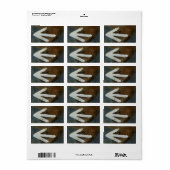 Witte pijllabels etiket (Full Sheet)