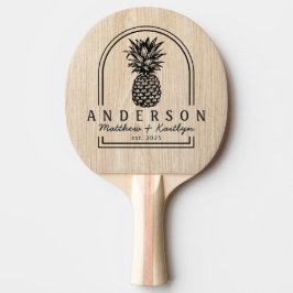 Witte Pijnboom Ananas Trouwboog & Naam Tafeltennisbatje