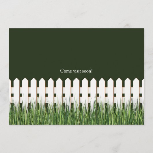 Witte piket hek Bewegende Aankondiging (Achterkant)