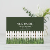 Witte piket hek Bewegende Aankondiging (Staand voorkant)