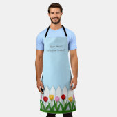 Witte piket hek bloem tuin groot schort (Gedragen)