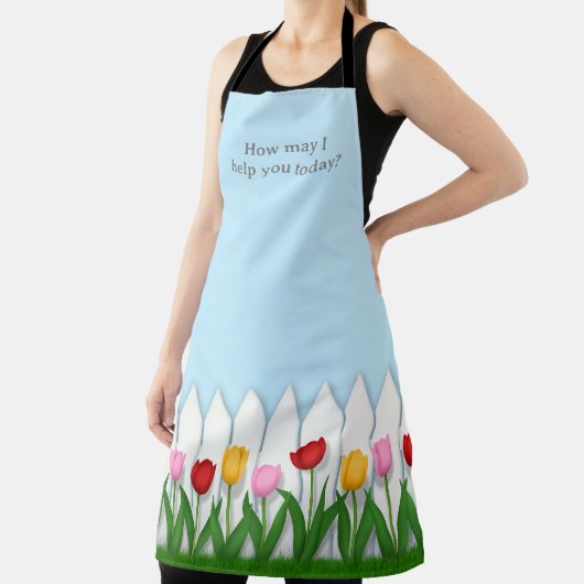 Witte piket hek bloem tuin groot schort (Insitu)