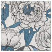 Witte pinda's en blauwe stifvogels stof (Close Up)