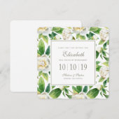 Witte pinda's en lederen Waterverf - Bridesmaid Kaart (Voorkant / Achterkant)