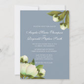 Witte pinda's met Dusty Blue Kaart (Voorkant)