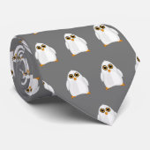 Witte Pinguïn Stropdas (Opgerold)